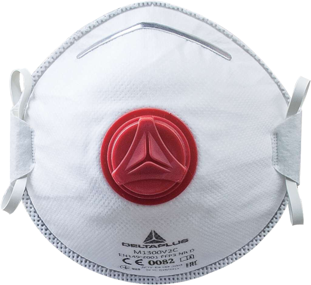 [DELM1300V2C] Masque respiratoires jetables coque P3 (avec valve)