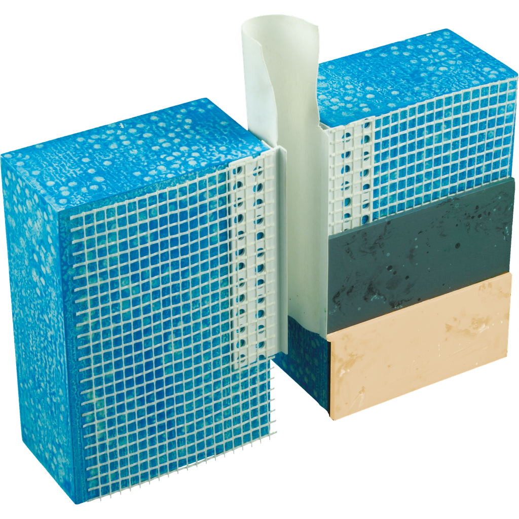 [LOP6327000005] Profile de dilatation 2000 PVC avec fibre de verre de 10cm, Forme E pour mur continu, Repère d'épaisseur 5mm, Blanche, 2.5m de long