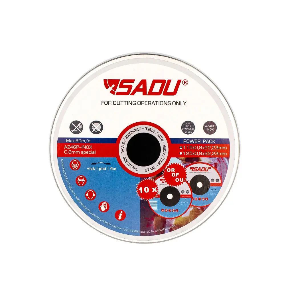 [SAD010591B] Disque à Tronçonner SADU 115x0.8x22.23 AZ46 INOX PLAT Ø115mm