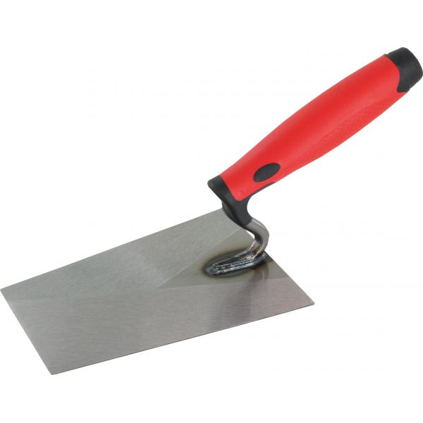 Kantige Kelle 160mm Schwanen- hals und 2K-Griff rot-schwarz - Truelle bordée col de cygne 160mm et manche 2K rouge noir