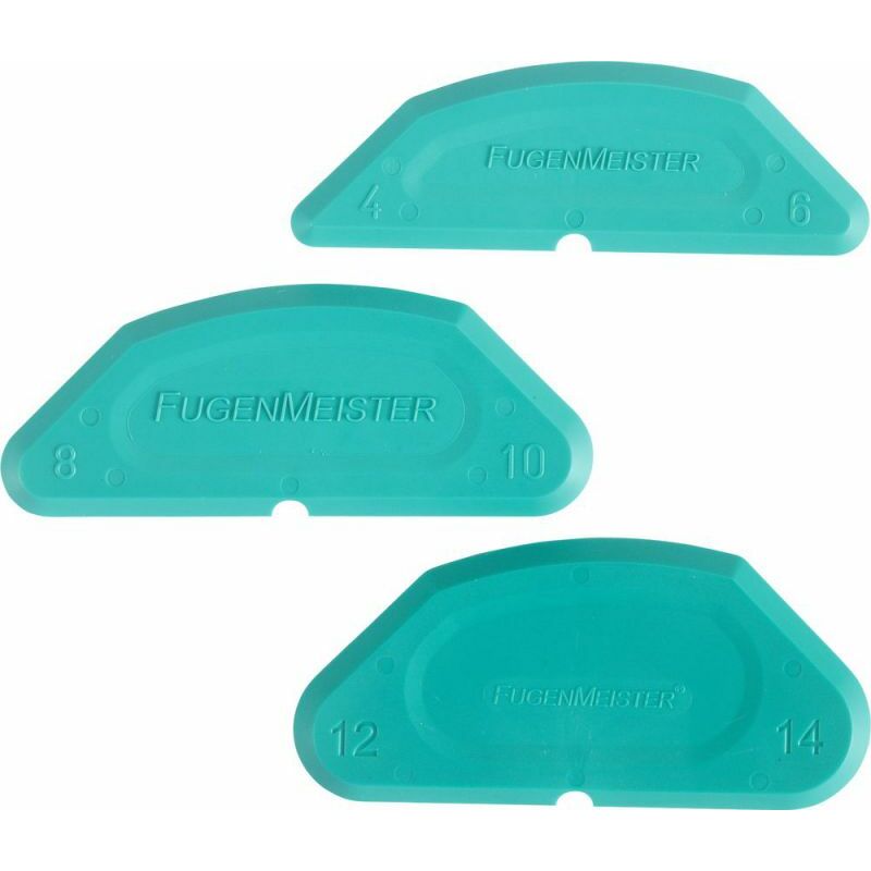 [TRIFUGMER] Glättespachtel - Radiusschablonen Fugenmeister "Radien" Schablonen 3er-Set
