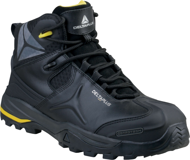 [DELTW402S3NO44] CHAUSSURES HAUTES CUIR PLEINE FLEUR - S3 NOIRE (Taille 44)