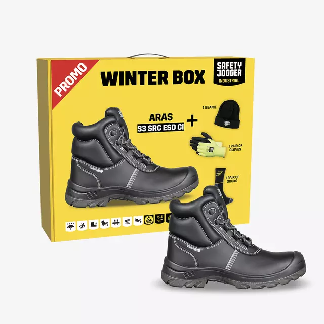 [SJPROMOARAS40BLK] PROMOARAS WINTER BOX Set Chaussures+ Autres - S3 SRC ESD CI (Taille 40)