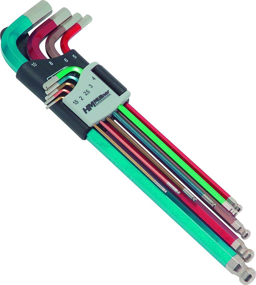 [HM219CV] Set clef allen Kugelkopf-Sechskantschl-Satz, 1.5-10 mm (Courte)