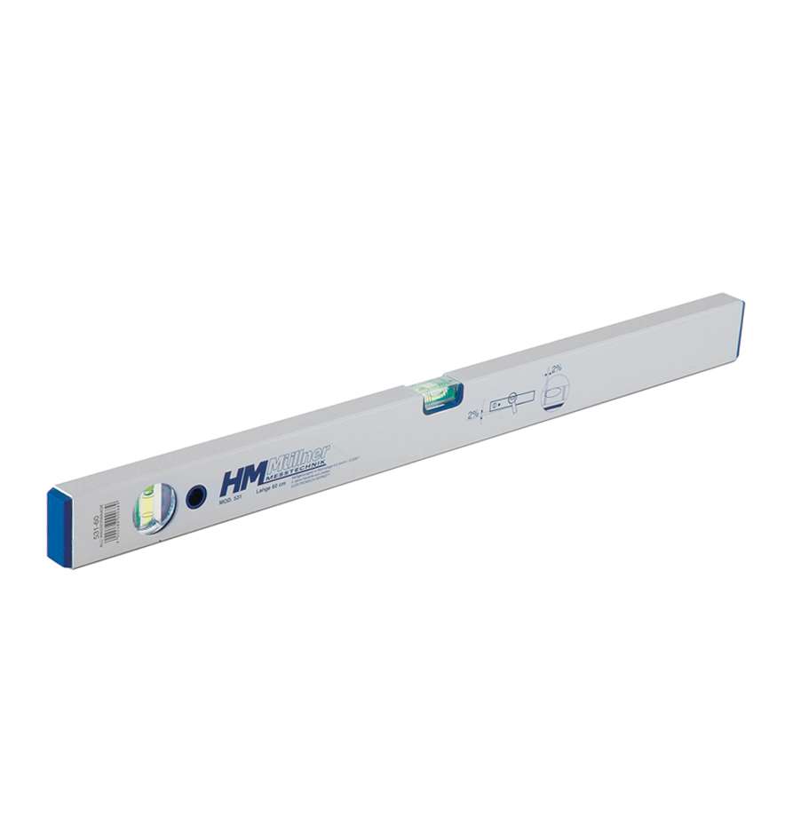 [HM531-60] Niveau à bulle anodisé, précision 1.0mm/m - Wasserwaage eloxiert, Genauigkeit 1,0mm/m (600mm)