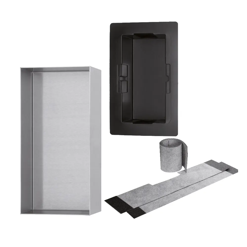 [BLA756-280-150300] BAY-BOX Niche sans cadre Inox brossé (BAY-BOX S 15x30x10)