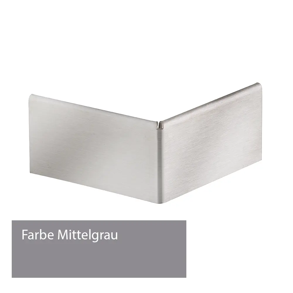 [BLA341-4591P-04025] Cornière de recouvrement plus pour balcon equerre Aluminium gris moyen 2,5m (Profil 40mm)