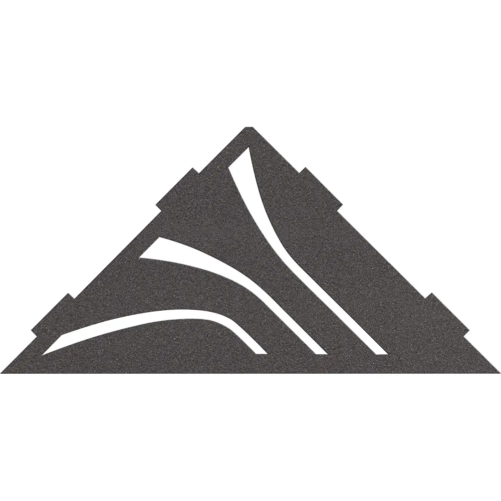 [BLA760-2861A-140] ECKBERT Tablette triangulaire pour montage directement dans les joints du carrelage, encastrement d'angle, épaisseur 2mm (KASKA, Graphite - Grafit)