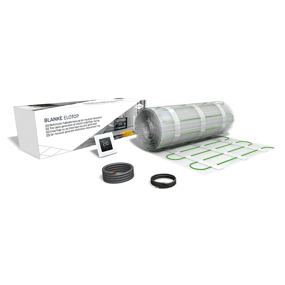 ELOTOP+ 160 W/m² SET 0,50m (Thermostat numérique tactile wifi, Gaine de protection pour le capteur de température, longueur 2m, Capteur de température)