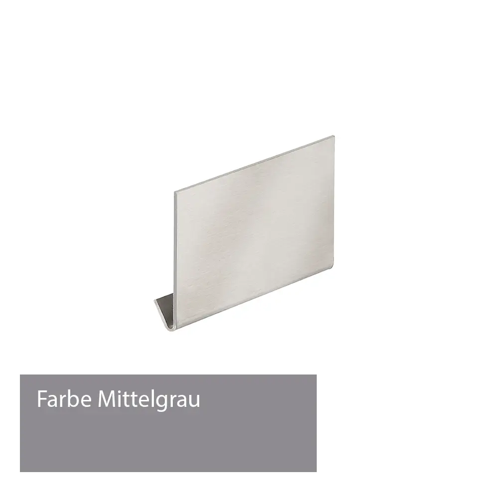 [BLA351-4591P-040] Raccord pour cornière de recouvrement plus pour balcon equerre 80mm Aluminium gris moyen (40mm)