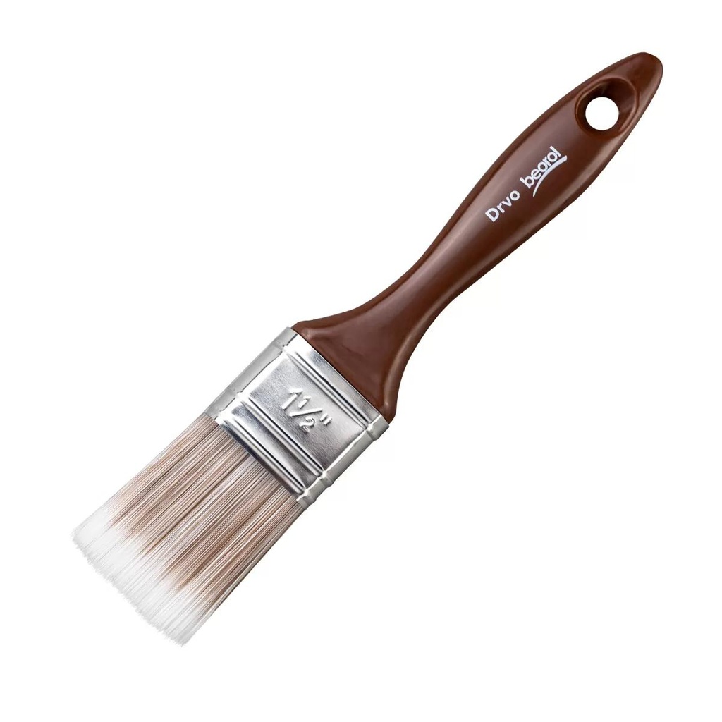 Wood painting brush