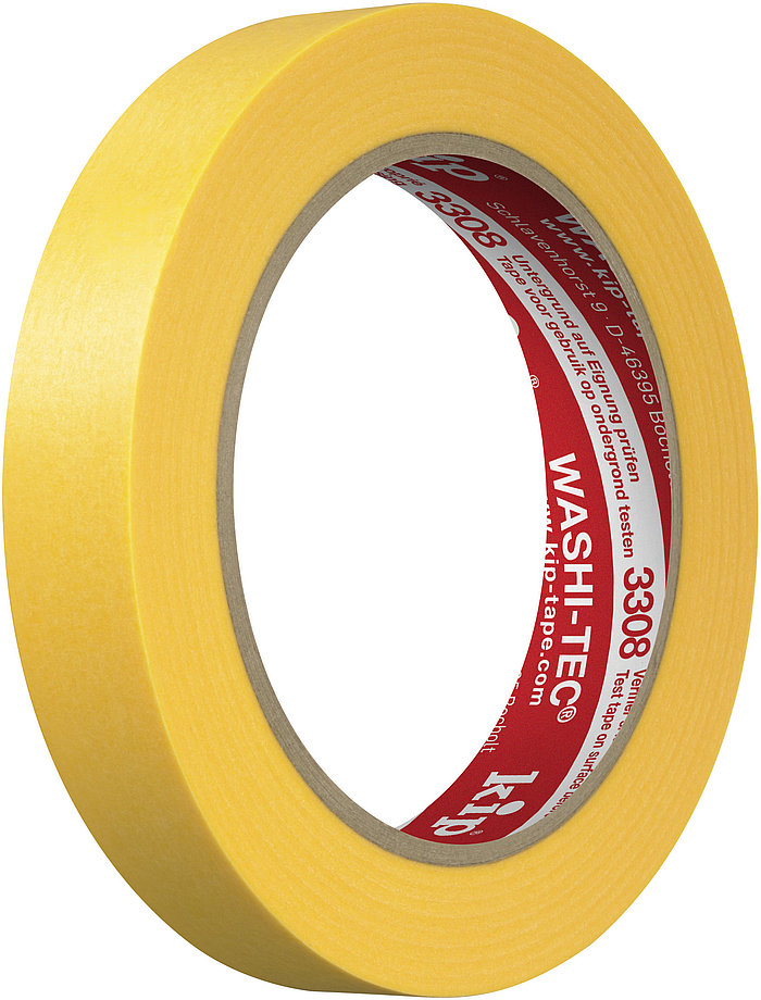 [KIP3308-18] 3308 Kip FineLine tape Washi-Tec® Premium Plus - jaune 50m (18mmx50m)