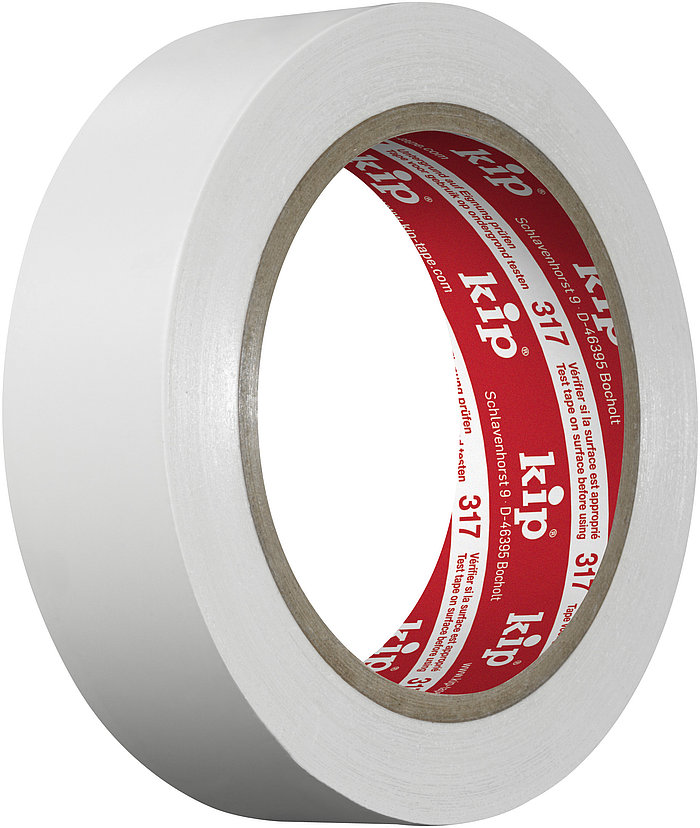 [KIP317-53] 317 Kip Ruban PVC de protection - lisse - 33m  (30mmx33m, Blanc - Weiß)