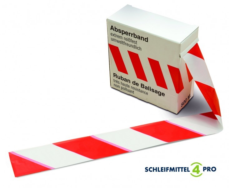 [KIP391-80] 391 Kip Ruban de signalisation - blanc/rouge 80mm x 500m