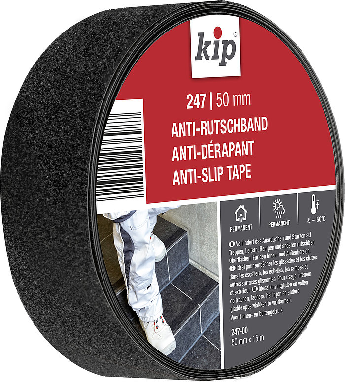 247 Kip Bandes antidérapantes adhésives - noir 50mm x 15m