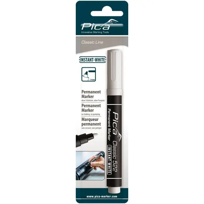 [PIC52252] Permanent marker INSTANT WHITE - Blanc, 1-4mm (Sans Blister)