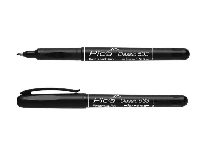 [PIC53346] Permanent-Pen Feutre 'F' black Noir, round tip - Bout rond, 0,7mm (Sans Blister)