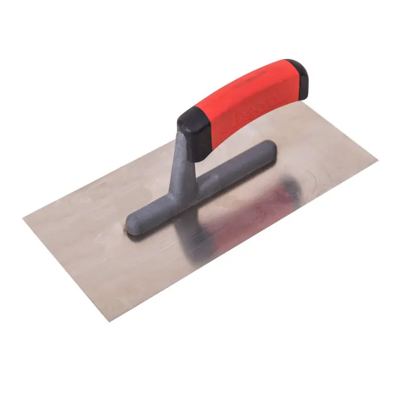 Plastering trowel, stainless steel, rubber