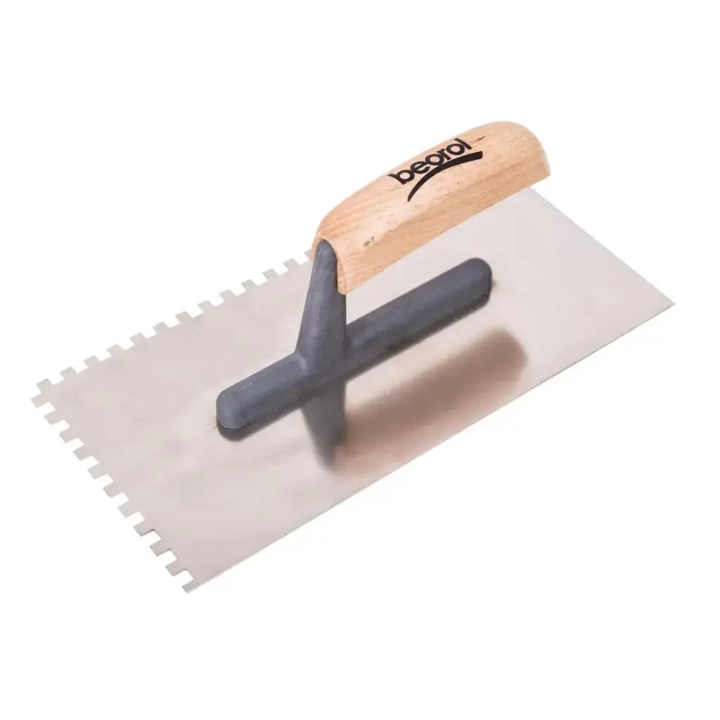 [BEOGRNDM6] Plastering trowel stainless steel wooden handle (h.6x6)