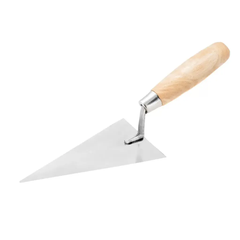 Bricklaying trowel, wooden handle, heavy duty