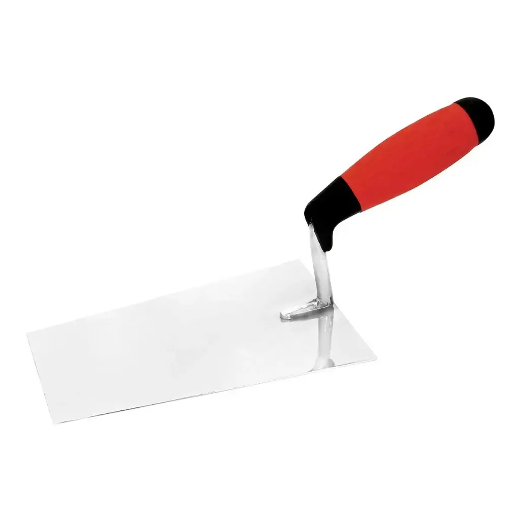Bricklaying trowel, rubber-plastic handle, steel