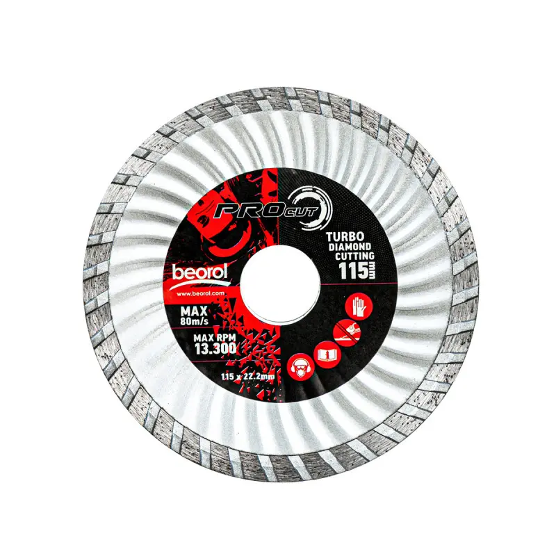 Turbo diamond cutting disc