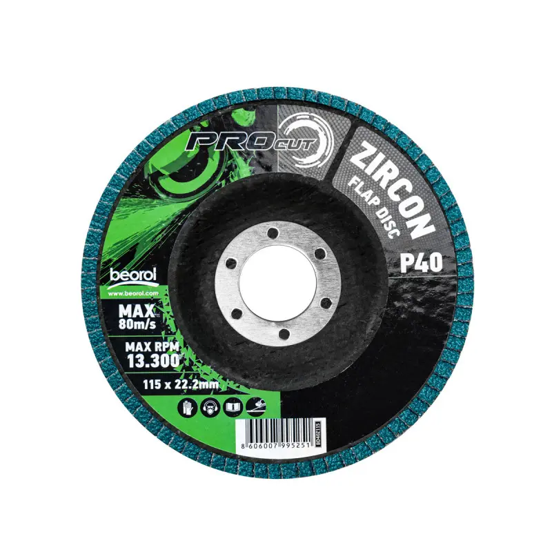 [BEOBD40Z115] 115 Flap Disc Zircon grit (Grit 40)