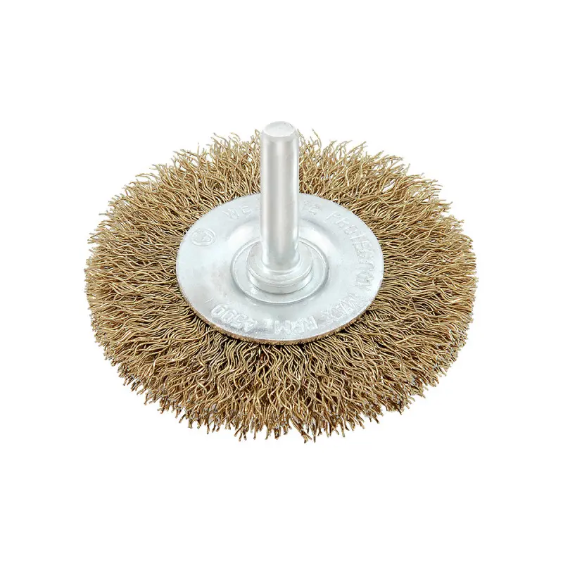 [BEOMCK100B] 100mm Circular brush brass coated steel wire shaft