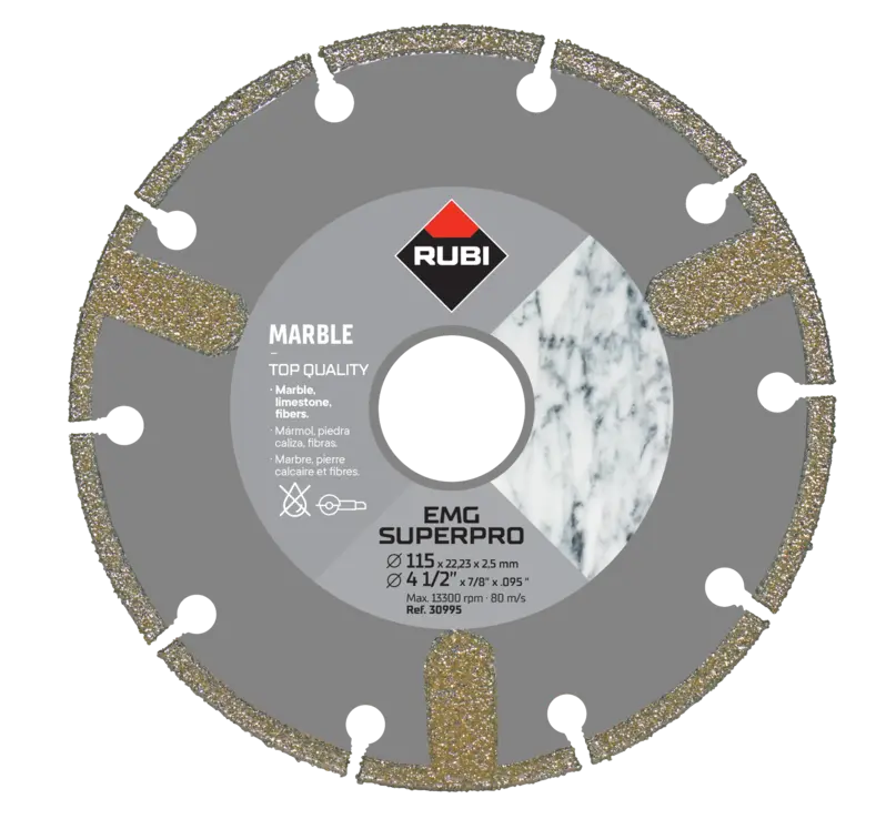 [RUB30995] Disque diamanté coupe à sec pour marbre EMG 115 SUPERPRO