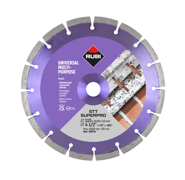 [RUB30974] Disques diamantés à sec segmenté (STT) (115 SUPERPRO)