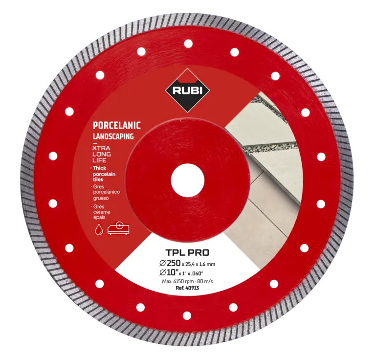[RUB40913] Disque diamanté pour grès Cérame EXT PRO (TPL) (250 PRO)