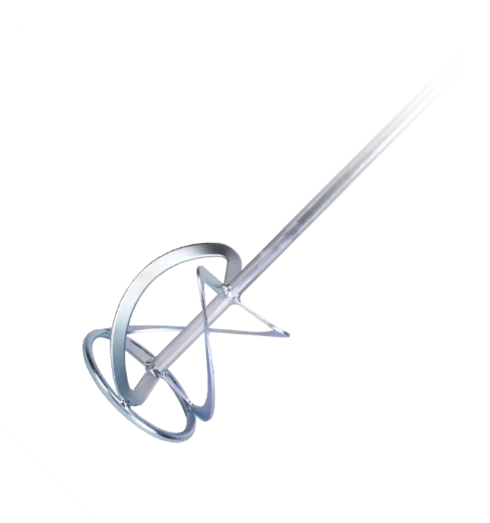 [RUB76971] FOUET DE MALAXAGE DE MORTIER FILETAGE M14 3 HELICES ZN-GALVANISÉ POUR MORTIER COLLE (M-120-R 3H ZN)