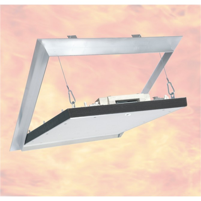 [FFSBD200200G180FS-D] Système F6 – Trappe de visite coupe-feu (EI) pour plafonds en plaques de plâtre (I30 18mm, 200x200mm)
