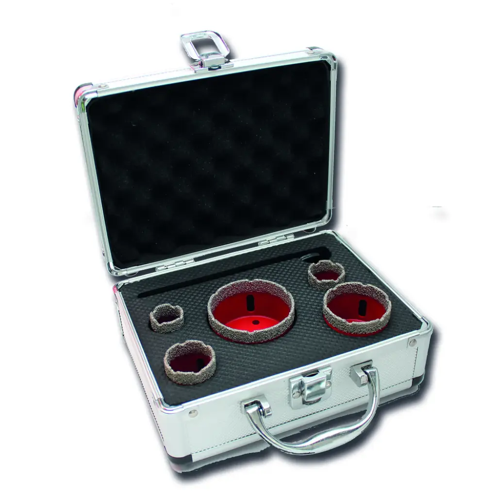 [SAD063485B] ASS forêts diamantés brazed M14 Set ((20,27,35,55,68mm) + clé 19m Brazed)