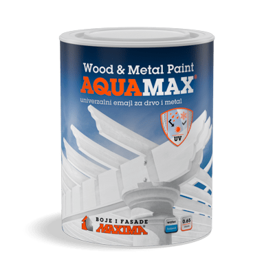 [MAX3000065] AQUAMAX Wood & Metal Paint (Base A (Blanc), Saten, 650ml)