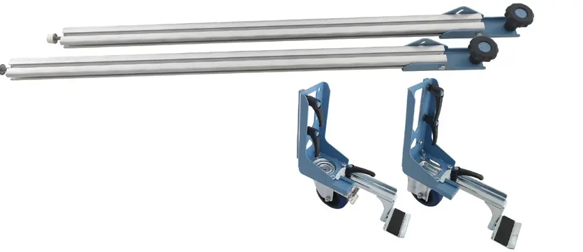 KIT CHARIOT complet avec deux roues et soutien dalle + 2 pieds ouvrables