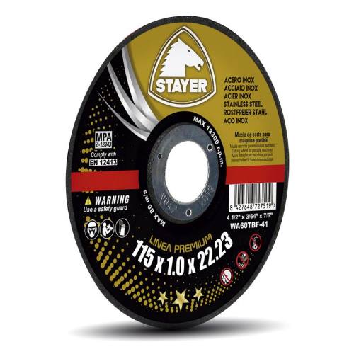 [STA8110.1/5.508/5.889] Stayer Disque EXTRAFIN INOX Ø115x1.0x22.2 (Ø115x1.0x22.2 Standard)