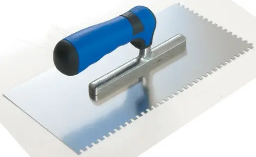 Peigne à colle acier inox avec poignée ergonomique souple, 28x13 cm, avec dent