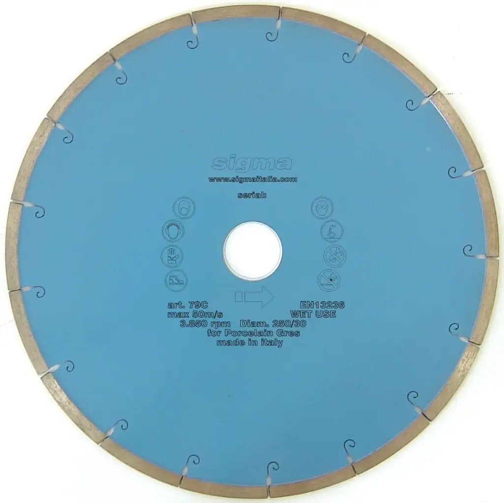 [SIGMA-60B] Disque diamant, alésage 30mm  (Ø200mm Ep. 2,1mm)