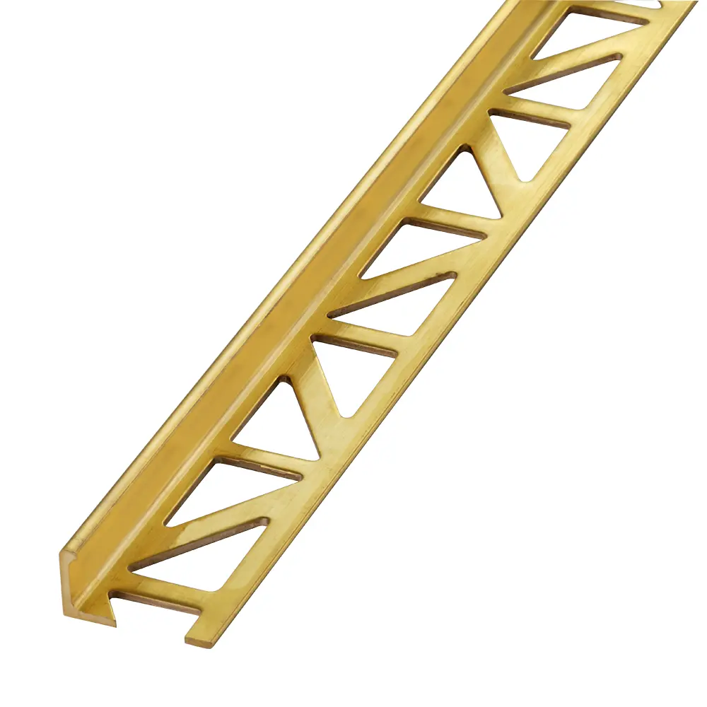 Profilé de finition pour carrelage Equerre de protection Laiton Naturel 2,50m