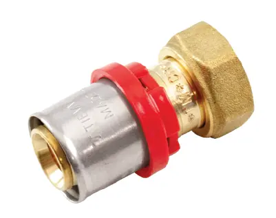 [TM1650133] MANCHON DROIT+ÉCROU TOURNANT ET JOINT PLAT À SERTIR TUBE MULT 1665 (16x3/4'')