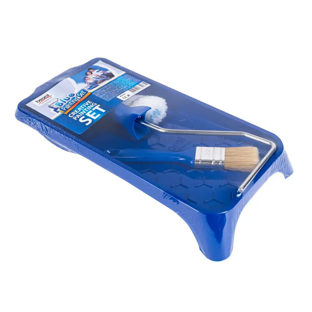 [BEOBLUESET] Blue Painting Set - tray, brush, mini roller