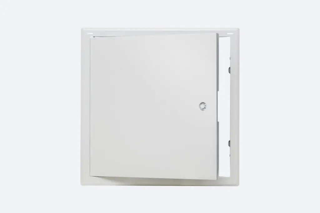[KOE27851] Trappe de visite en tôle d’acier galvanisé, blanc (RAL 9016) (150x150mm)